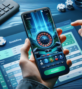 Suomalainen pelaaja käyttäen Android-puhelinta kasinon mobiilisovelluksessa: moderni, turvallinen tunnelma, pelinäkymä ja sujuva käyttöliittymä, sinivihreä väripaletti.